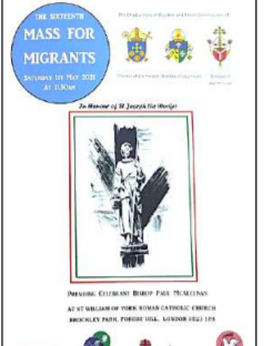 Annual Mass for Migrants – London, UK
