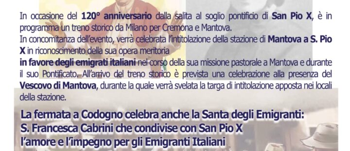 CODOGNO Il convoglio partito da Milano e diretto a Mantova, cerimonia con il sindaco Passerini e le religiose